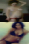 Naked woman showing hairy pussy