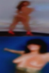 Naked woman showing hairy pussy